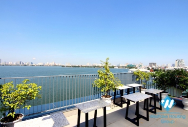 Stunning top floor one bedroom apartment for rent in Yen Phu village 